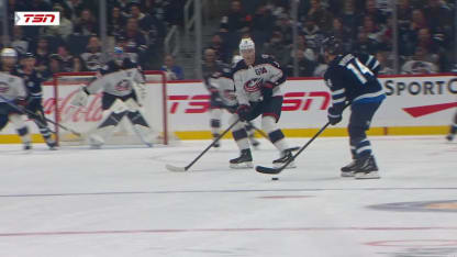 CBJ@WPG: Pionk scores PPG against Elvis Merzlikins