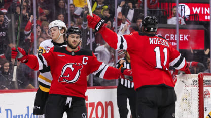 Hischier's 3-point night leads Devils to victory