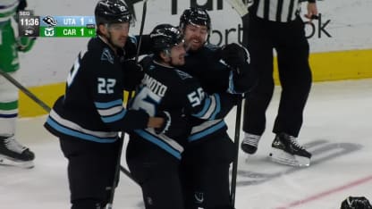 UTA@CAR: Yamamoto has a hat trick against the Hurricanes