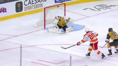 CGY@VGK: Coleman marque un but contre Carter Hart