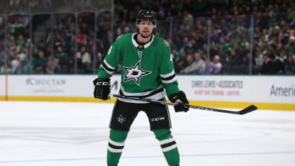Miro Heiskanen #4 of the Dallas Stars looks on during the first period against the Toronto Maple Leafs at American Airlines Center on December 18, 2024 in Dallas, Texas. (Photo by Sam Hodde/Getty Images)