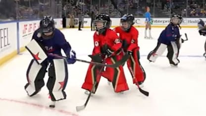 Youth hockey goalie game