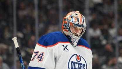 Oilers-Coach Kris Knoblauch behaelt sich Torwartwechsel in Spiel 2 gegen die Kings vor