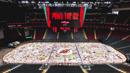 Devils Fans Paint the Ice