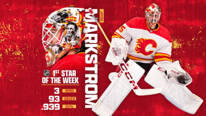 Markstrom Named NHL's First Star Of The Week