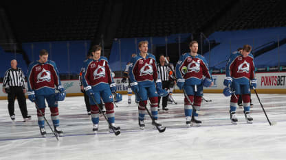 Team general anthem Landeskog Rantanen MacKinnon St. Louis Blues 2021 January 21