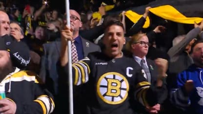 Patrice Bergeron fires up Boston Bruins fans before Game 7