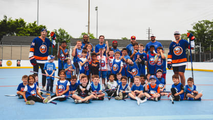 The Peewees Meet the Pros: Mayfield and Pulock Surprise Kids at the Islanders Street Hockey Session