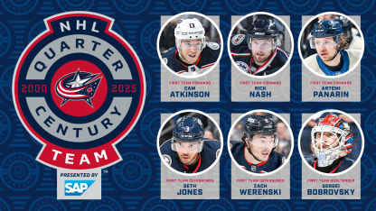 nhl blue jackets announce quarter century team