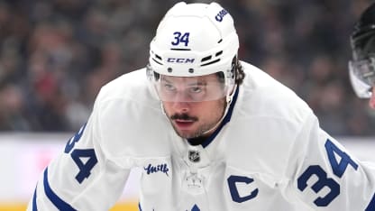 Auston Matthews #34 of the Toronto Maple Leafs seen in action during the game against the Columbus Blue Jackets at Nationwide Arena on October 22, 2024 in Columbus, Ohio. (Photo by Jason Mowry/Getty Images)