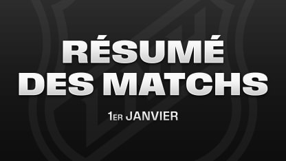 Résumé matchs LNH 1er janvier 2026