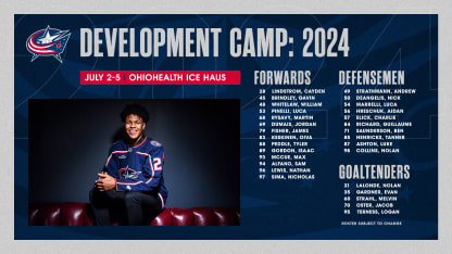 blue jackets 2024 development camp rosters