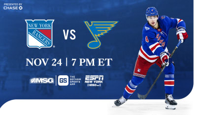 Rangers vs. Blues: Pregame Notes | 11.24.25