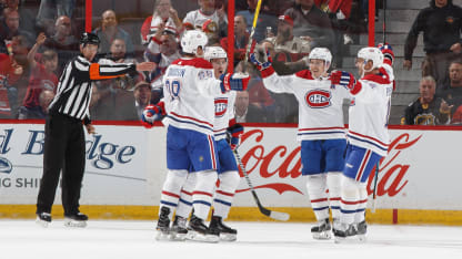 Canadiens celebrate MTL-OTT