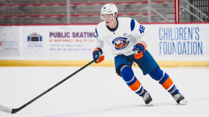 Catching Up with Matthew Schaefer After Day One of Rookie Camp