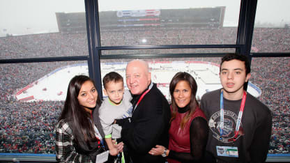 Bill Daly with family at 2014 Winter Classic