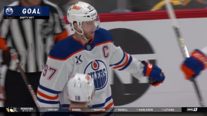 EDM@PIT: McDavid scores empty-net goal