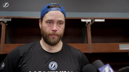 Victor Hedman | Postgame at Detroit Red Wings