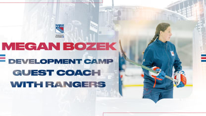 Megan Bozek, Guest Coach With Rangers at Development Camp