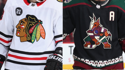 blackhawks, yotes jersey
