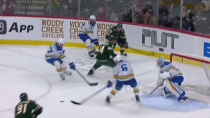 STL@MIN: Hofer denies Tarasenko a goal