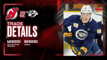Devils Acquire Hanzel, Pick from Nashville for Haula | RELEASE 6.18.25