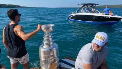 Golden Knights Alec Martinez reunites with Stanley Cup