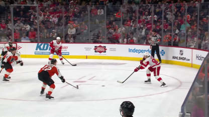 DET@PHI: DeBrincat scores PPG against Samuel Ersson