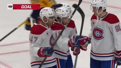MTL@NSH: Newhook scores goal against Juuse Saros