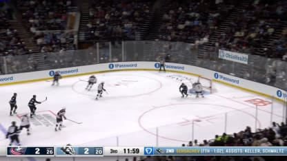 CBJ@UTA: Greaves with a great save against Lawson Crouse