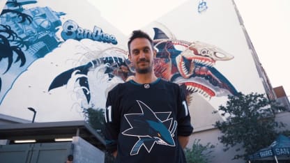 Sharks Unveil Mural by Nychos