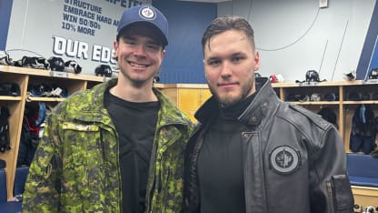 Star Wears Winnipeg Jets bomber camo jackets