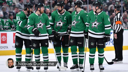 Seguin Pavelski Benn Stars badge Ducharme