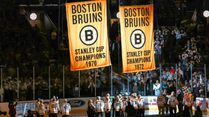 1970, 1972 Bruins Raise Banners