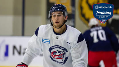 blue jackets training camp yegor chinakhov