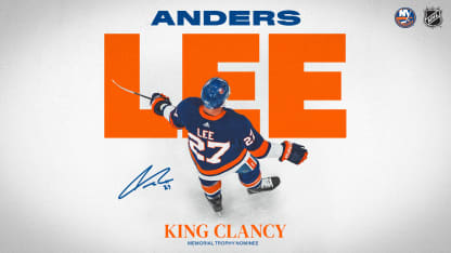 Lee Named Islanders Nominee For 2023-24 King Clancy Memorial Trophy