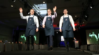 Gabriel Landeskog, Mikko Rantanen and Matt Nieto at 2017 Avalanche Charity Brunch & Fashion Show