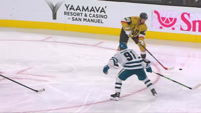 SJS@VGK: Stone scores PPG against Mackenzie Blackwood