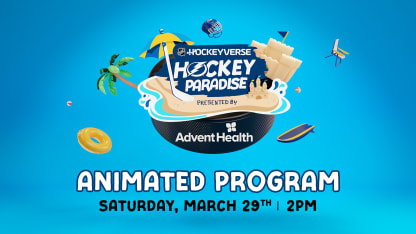 Tampa Bay Lightning, NHL to air real-time, animated program, live from "Hockey Paradise" on March 29, presented by AdventHealth