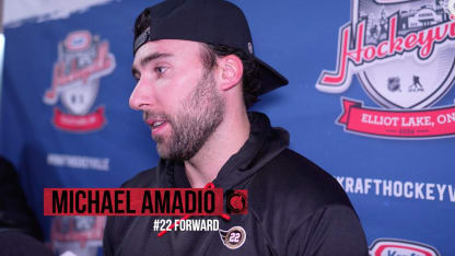 Michael Amadio Pre-Game Avail at Kraft Hockeyville