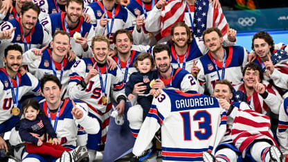 Team USA with Gaudreau kids