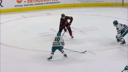 Celebrini marque à son 100e match