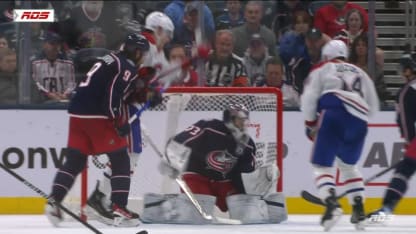 Lane Hutson marque un but c. les Blue Jackets de Columbus