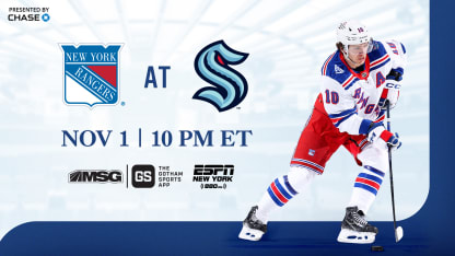 Rangers at Kraken: Pregame Notes | 11.01.25