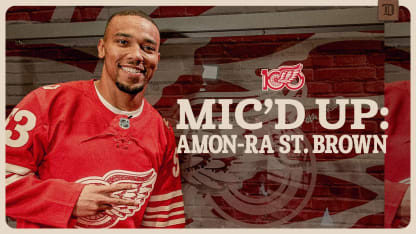 Amon-Ra St. Brown Mic'd Up at Detroit Red Wings Game 