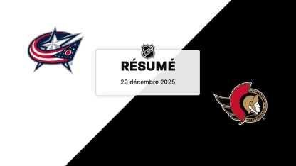 CBJ vs OTT | 29 12, 2025 | Résumé