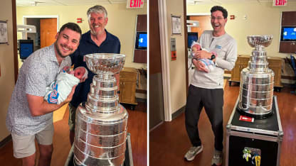 Eric Tulsky brings Stanley Cup to hospital to greet new dads