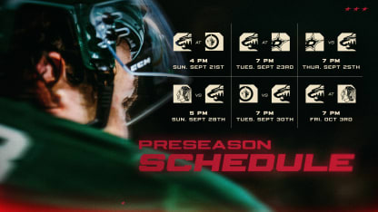 MINNESOTA WILD ANNOUNCES 2025-26 PRESEASON SCHEDULE