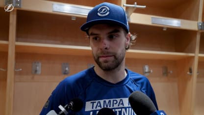 Brandon Hagel | Postgame at Toronto Maple Leafs