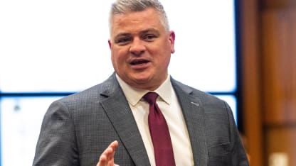 Coach Keefe Speaks to Team After Comeback Win vs. CHI